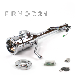 Tilt Column Chrome - Column Shift O/D FLR MNT 9 Hole Push Button WH w/ RFID - Part Number: HEXCC1XCO1X9PWH1