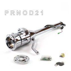 Tilt Column Chrome - Column Shift O/D FLR MNT 9 Hole Push Button YL w/ RFID - Part Number: HEXCC1XCO1X9PYL1