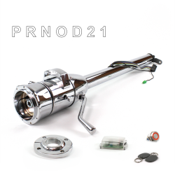 Tilt Column Chrome - Column Shift O/D FLR MNT 9 Hole Push Button RD w/ RFID - Part Number: HEXCC1XCO1X9PRD1