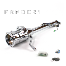 Tilt Column Chrome - Column Shift O/D 9 Hole Push Button BL w/ RFID - Part Number: HEXCC1XCO0X9PBL1