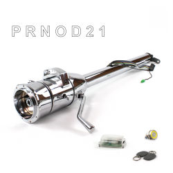 Tilt Column Chrome - Column Shift O/D 9 Hole Push Button YL w/ RFID - Part Number: HEXCC1XCO0X9PYL1