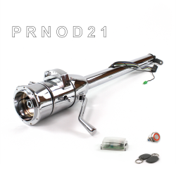 Tilt Column Chrome - Column Shift O/D 9 Hole Push Button RD w/ RFID - Part Number: HEXCC1XCO0X9PRD1