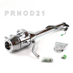 Tilt Column Chrome - Column Shift O/D 3.5" Drop 6 Hole Push Button GN  - Part Number: HEXCC1XCO0356PGN0