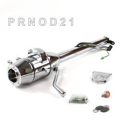 Tilt Column Chrome - Column Shift O/D 2.5" Drop 6 Hole Push Button RD w/ RFID - Part Number: HEXCC1XCO0256PRD1