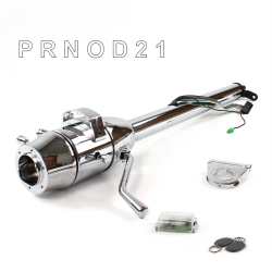 Tilt Column Chrome - Column Shift O/D 2.5" Drop 6 Hole Push Button w/ RFID - Part Number: HEXCC1XCO0256PXX1