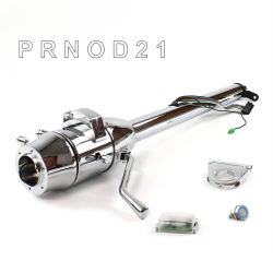 Tilt Column Chrome - Column Shift O/D 2.5" Drop 6 Hole Push Button BL  - Part Number: HEXCC1XCO0256PBL0