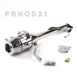 Tilt Column Chrome - Column Shift O/D 2.5" Drop 6 Hole Push Button YL  - Part Number: HEXCC1XCO0256PYL0