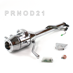 Tilt Column Chrome - Column Shift O/D 2.5" Drop 6 Hole Push Button RD  - Part Number: HEXCC1XCO0256PRD0