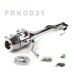 Tilt Column Chrome - Column Shift O/D FLR MNT 6 Hole Push Button GN w/ RFID - Part Number: HEXCC1XCO1X6PGN1