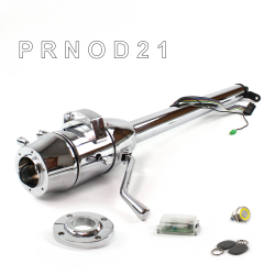 Tilt Column Chrome - Column Shift O/D FLR MNT 6 Hole Push Button YL w/ RFID - Part Number: HEXCC1XCO1X6PYL1