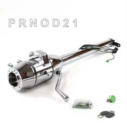 Tilt Column Chrome - Column Shift O/D 6 Hole Push Button GN w/ RFID - Part Number: HEXCC1XCO0X6PGN1