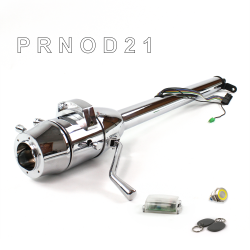 Tilt Column Chrome - Column Shift O/D 6 Hole Push Button YL w/ RFID - Part Number: HEXCC1XCO0X6PYL1