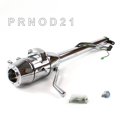 Tilt Column Chrome - Column Shift O/D 6 Hole Push Button BL  - Part Number: HEXCC1XCO0X6PBL0