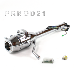 Tilt Column Chrome - Column Shift O/D 6 Hole Push Button YL  - Part Number: HEXCC1XCO0X6PYL0