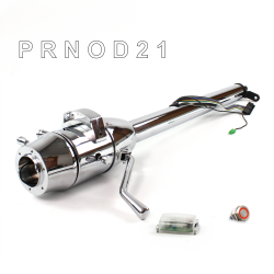 Tilt Column Chrome - Column Shift O/D 6 Hole Push Button RD  - Part Number: HEXCC1XCO0X6PRD0