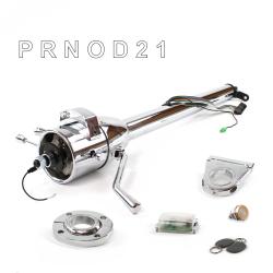 Tilt Column Chrome - Column Shift O/D FLR MNT 3.5" Drop Push Button OR w/ RFID - Part Number: HEXCC1XCO135XPOR1