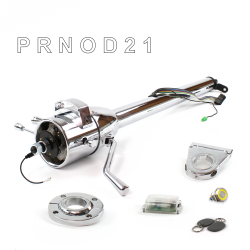 Tilt Column Chrome - Column Shift O/D FLR MNT 3.5" Drop Push Button YL w/ RFID - Part Number: HEXCC1XCO135XPYL1