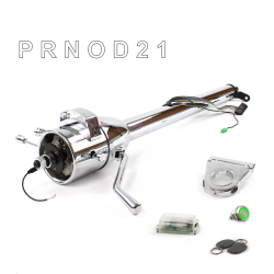 Tilt Column Chrome - Column Shift O/D 3.5" Drop Push Button GN w/ RFID - Part Number: HEXCC1XCO035XPGN1