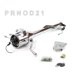 Tilt Column Chrome - Column Shift O/D 3.5" Drop Push Button YL w/ RFID - Part Number: HEXCC1XCO035XPYL1