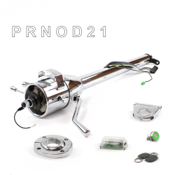 Tilt Column Chrome - Column Shift O/D FLR MNT 2.5" Drop Push Button GN w/ RFID - Part Number: HEXCC1XCO125XPGN1