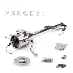 Tilt Column Chrome - Column Shift O/D FLR MNT 2.5" Drop Push Button BL w/ RFID - Part Number: HEXCC1XCO125XPBL1