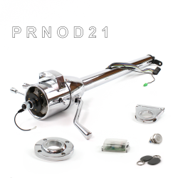 Tilt Column Chrome - Column Shift O/D FLR MNT 2.5" Drop Push Button WH w/ RFID - Part Number: HEXCC1XCO125XPWH1