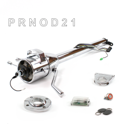 Tilt Column Chrome - Column Shift O/D FLR MNT 2.5" Drop Push Button RD w/ RFID - Part Number: HEXCC1XCO125XPRD1