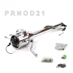 Tilt Column Chrome - Column Shift O/D 2.5" Drop Push Button GN w/ RFID - Part Number: HEXCC1XCO025XPGN1