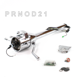 Tilt Column Chrome - Column Shift O/D 2.5" Drop Push Button RD w/ RFID - Part Number: HEXCC1XCO025XPRD1