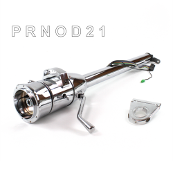 Tilt Column Chrome - Column Shift O/D 3.5" Drop 9 Hole  - Part Number: HEXCC1XCO0359X0