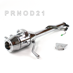 Tilt Column Chrome - Column Shift O/D 2.5" Drop 6 Hole  - Part Number: HEXCC1XCO0256X0