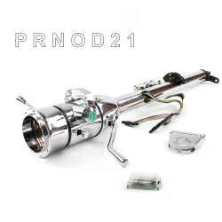 Keyed Tilt Column Chrome - Column Shift O/D 2.5" Drop 9 Hole Push Button GN  - Part Number: HEXCC1KCO0259PGN0