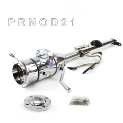 Keyed Tilt Column Chrome - Column Shift O/D FLR MNT 9 Hole Push Button BL  - Part Number: HEXCC1KCO1X9PBL0