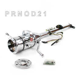 Keyed Tilt Column Chrome - Column Shift O/D FLR MNT 9 Hole Push Button RD  - Part Number: HEXCC1KCO1X9PRD0