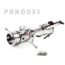 Keyed Tilt Column Chrome - Column Shift O/D 9 Hole Push Button RD  - Part Number: HEXCC1KCO0X9PRD0