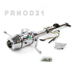 Keyed Tilt Column Chrome - Column Shift O/D 2.5" Drop 6 Hole Push Button GN  - Part Number: HEXCC1KCO0256PGN0