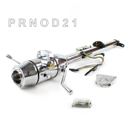 Keyed Tilt Column Chrome - Column Shift O/D 2.5" Drop 6 Hole Push Button OR  - Part Number: HEXCC1KCO0256POR0