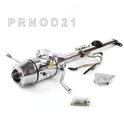 Keyed Tilt Column Chrome - Column Shift O/D 2.5" Drop 6 Hole Push Button YL  - Part Number: HEXCC1KCO0256PYL0