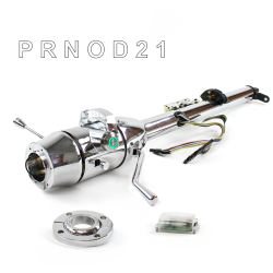 Keyed Tilt Column Chrome - Column Shift O/D FLR MNT 6 Hole Push Button GN  - Part Number: HEXCC1KCO1X6PGN0