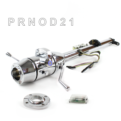 Keyed Tilt Column Chrome - Column Shift O/D FLR MNT 6 Hole Push Button BL  - Part Number: HEXCC1KCO1X6PBL0