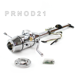 Keyed Tilt Column Chrome - Column Shift O/D FLR MNT 6 Hole Push Button OR  - Part Number: HEXCC1KCO1X6POR0