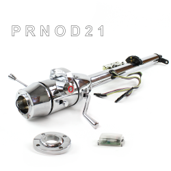 Keyed Tilt Column Chrome - Column Shift O/D FLR MNT 6 Hole Push Button RD  - Part Number: HEXCC1KCO1X6PRD0