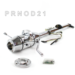 Keyed Tilt Column Chrome - Column Shift O/D FLR MNT 6 Hole Push Button  - Part Number: HEXCC1KCO1X6PXX0