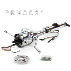 Keyed Tilt Column Chrome - Column Shift O/D FLR MNT Push Button BL  - Part Number: HEXCC1KCO1XXPBL0