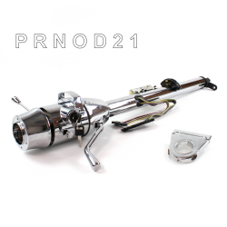 Keyed Tilt Column Chrome - Column Shift O/D 3.5" Drop 6 Hole  - Part Number: HEXCC1KCO0356X0