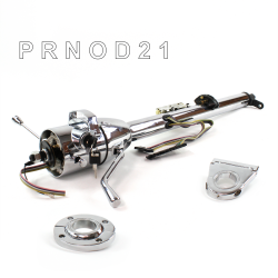 Keyed Tilt Column Chrome - Column Shift O/D FLR MNT 3.5" Drop  - Part Number: HEXCC1KCO135XX0