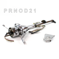 Keyed Tilt Column Chrome - Column Shift O/D 3.5" Drop  - Part Number: HEXCC1KCO035XX0