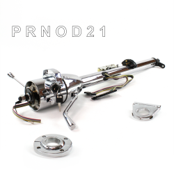 Keyed Tilt Column Chrome - Column Shift O/D FLR MNT 2.5" Drop  - Part Number: HEXCC1KCO125XX0