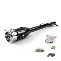 Tilt Column Black - Floor Shift 3.5" Drop 9 Hole Push Button GN w/ RFID - Part Number: HEXCB2XXX0359PGN1