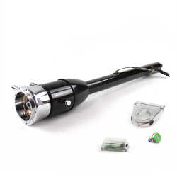 Tilt Column Black - Floor Shift 3.5" Drop 9 Hole Push Button GN  - Part Number: HEXCB2XXX0359PGN0